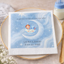 Baby Boy Shower Invitan a la Moonlight Stars Water