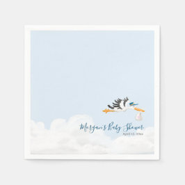 Servilleta De Papel Baby Boy "Special Delivery" Stork Baby Shower