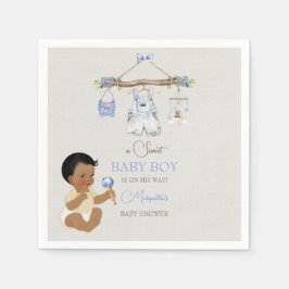 Servilleta De Papel Baby Clothes Boy Baby Shower Ivory Blue
