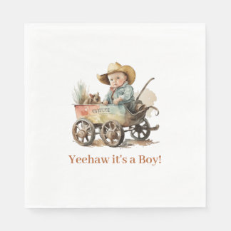 Servilleta De Papel Baby Cowboy Baby Shower