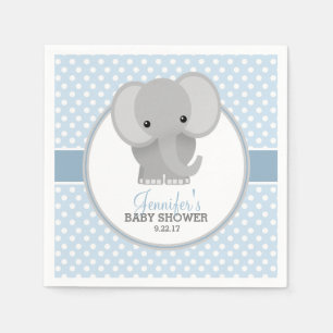 Servilleta De Papel Baby Elephant (azul) Baby Shower