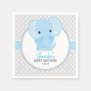 Servilleta De Papel Baby Elephant (azul) Baby Shower