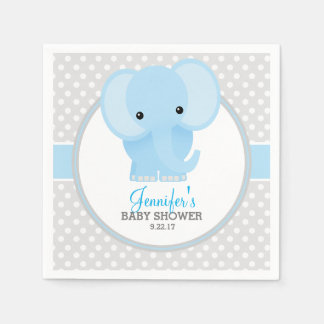 Servilleta De Papel Baby Elephant (azul) Baby Shower