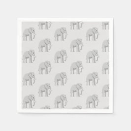Servilleta De Papel Baby Elephant Whimsical Pattern Birthday Napkins