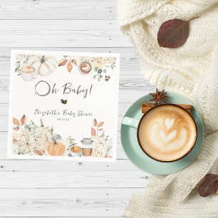 Servilleta De Papel Baby está en camino Baby Shower de Café de Otoño
