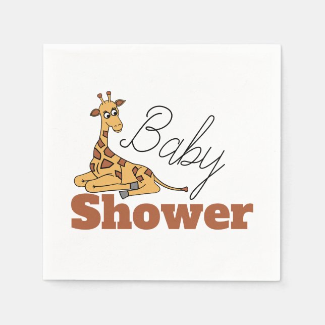 Servilleta De Papel Baby Giraffe, Baby Shower (Anverso)