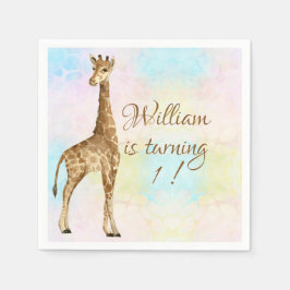 Servilleta De Papel Baby Giraffe Baby Shower Cute