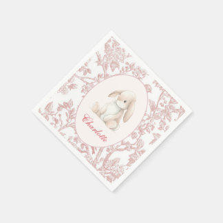 Servilleta De Papel Baby Girl First Birthday Party Napkins 