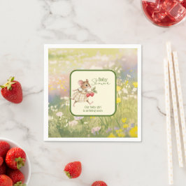 Servilleta De Papel Baby Girl Woodland Animal Shower