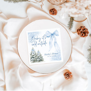 Servilleta De Papel Baby hace frío afuera, Baby Shower de invierno con
