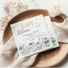 Servilleta De Papel Baby in Bloom Blue Meadow Wildflower Botanical