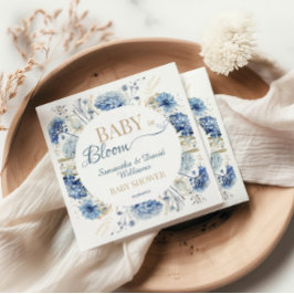 Servilleta De Papel Baby in Bloom Blue Wildflower Botanical 