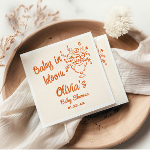 Servilleta De Papel Baby In Bloom Hand Drake Floral Baby Shower