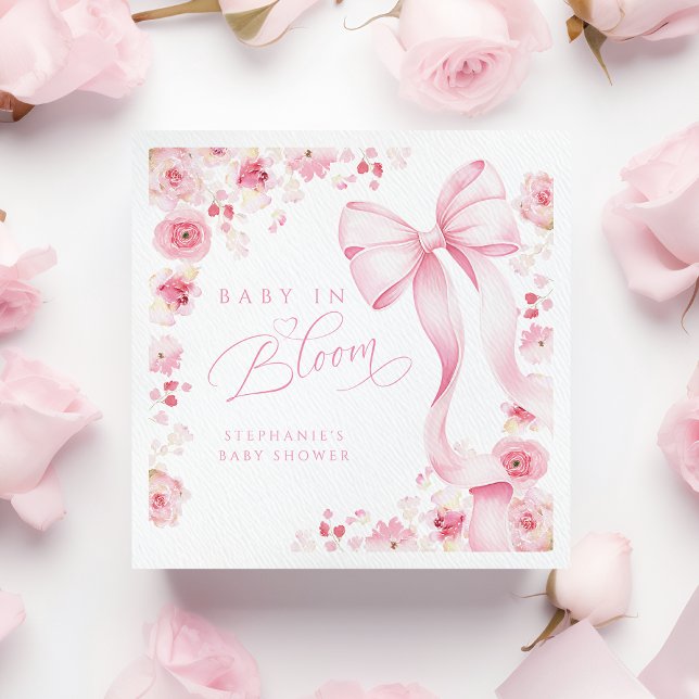 Servilleta De Papel Baby in Bloom Pink Floral Napkins  (Subido por el creador)