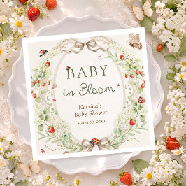 Servilleta De Papel Baby in Bloom Wildflower Bow Baby Shower