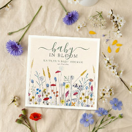 Servilleta De Papel Baby in Bloom Wildflower Meadow Baby Shower