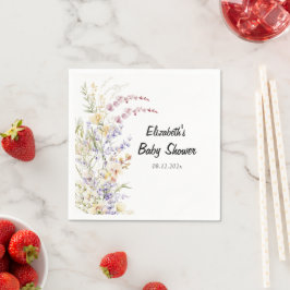 Servilleta De Papel Baby in Bloom Wildflowers Baby Shower