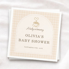 Servilleta De Papel Baby is Brewing Baby Shower Party