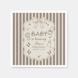 Servilleta De Papel Baby is Brewing Espresso Coffee Baby Shower