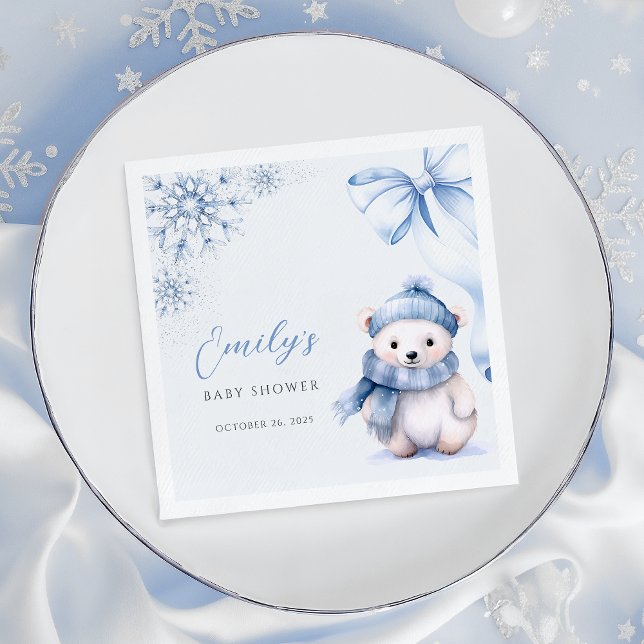 Servilleta De Papel Baby It’s Cold Outside Polar Bear Napkins (Subido por el creador)