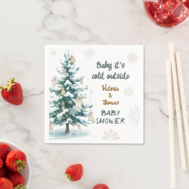 Servilleta De Papel Baby It's Cold Outside Baby Shower 
