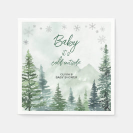 Servilleta De Papel Baby it's Cold Outside Baby Shower