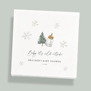 Servilleta De Papel Baby It's Cold Outside Mountain Winter Baby Shower