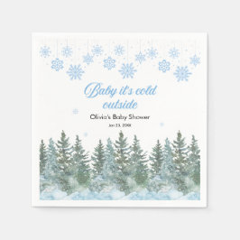 Servilleta De Papel Baby It's Cold Outside Winter Baby Shower
