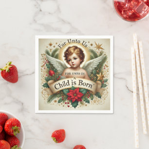 Servilleta De Papel Baby Jesus Navidades Scripting Verse Découpage