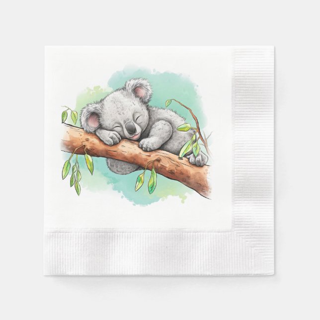 Servilleta De Papel Baby Koala Baby Shower (Anverso)