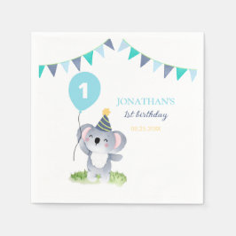 Servilleta De Papel Baby Koala Balloon Party Flag Birthday
