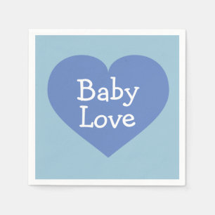 Servilleta De Papel Baby Love Baby Blue Heart