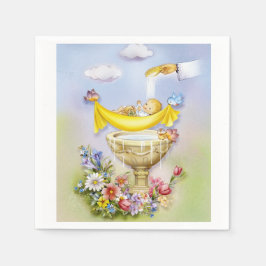 Servilleta De Papel Baby or infant baptism ceremony napkins