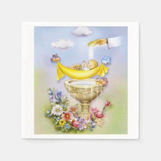 Servilleta De Papel Baby or infant baptism ceremony napkins
