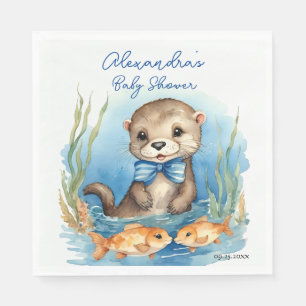 Servilleta De Papel Baby Otter Boy Baby Shower
