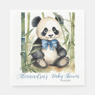 Servilleta De Papel Baby Panda Bear Boy Baby Shower