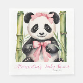 Servilleta De Papel Baby Panda Bear Chicas Baby Shower