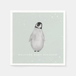 Servilleta De Papel Baby Penguin Blue WinBoy Baby Shower
