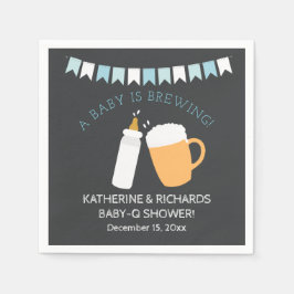 Servilleta De Papel Baby-Q Baby is Breve Boy Shower Napkin
