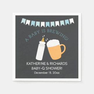 Servilleta De Papel Baby-Q Baby is Breve Boy Shower Napkin