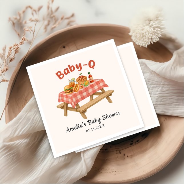 Servilleta De Papel Baby Q Barbecue Baby Shower Napkins (Subido por el creador)