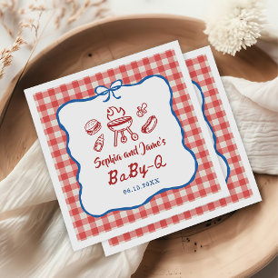 Servilleta De Papel Baby-Q BBQ 4 de julio Baby Shower