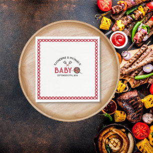 Servilleta De Papel Baby-Q BBQ Barbecue Baby Shower