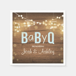 Servilleta De Papel Baby Q Coed BBQ Baby Shower Paper Napkins Rústico