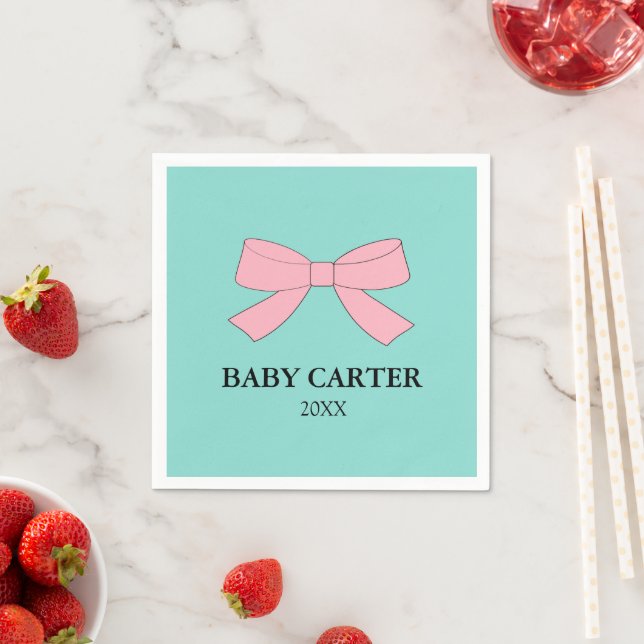 Servilleta De Papel BABY Reveal Sprinkle Shower Personalizado (In situ)