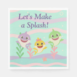 Servilleta De Papel Baby Shark Party Napkins