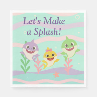 Servilleta De Papel Baby Shark Party Napkins