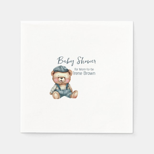 Servilleta De Papel Baby Shower acogedor y encantador (Anverso)