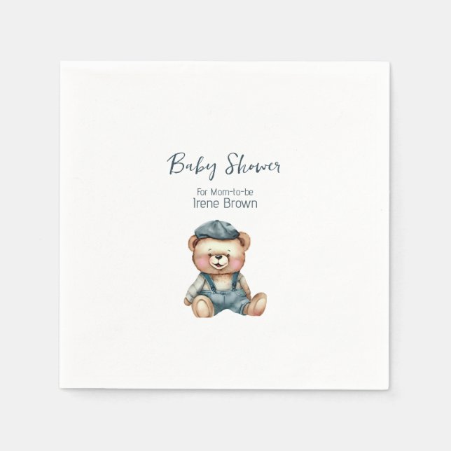 Servilleta De Papel Baby Shower acogedor y encantador (Anverso)