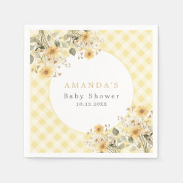 Servilleta De Papel Baby Shower amarillento y moreno